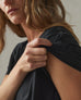 Women's Classic Relaxed V-Neck Tee - Black